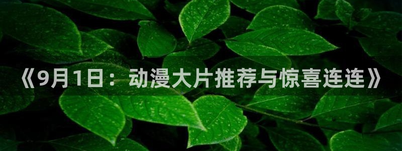 omofun网页入口：《9月1日：动漫大片推荐与惊喜连连》